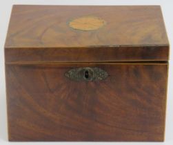 An Edwardian marquetry inlaid mahogany jewellery trinket box. With marquetry pate Rae decoration