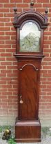 A Regency Period mahogany cased 8-day long case clock by John Erver of London, the hood with brass