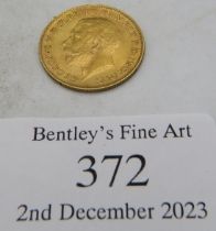 An Edwardian 1/2 sovereign, 1914. Condition report: Some surface scratching.