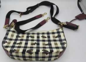 A Radley polyester shoulder bag decorated with Scottie dogs 'Radley London Responsible' with small