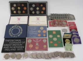 A large collection of British Commemorative coins and Royal Mint proof coins, 20th century. (