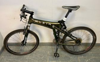 A Klein Mantra Pro Mountain bike, super light weight, used but good condition - apparently an