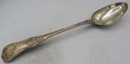 A Georgian silver Kings pattern basting spoon, London 1831. Approx weight 5.7 troy oz/179 grams.