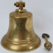 A large brass Fire Station alerting bell. Struck WFBT to the canon. 25 cm height, 24.8 cm