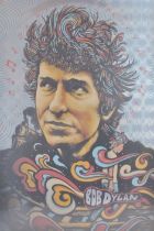 Zeb Love (American contemporary illustrator, artist, gig poster designer) - 'Bob Dylan', signed