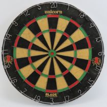 Sporting memorabilia: A Unicorn dartboard signed by players from the Skol World Darts championship