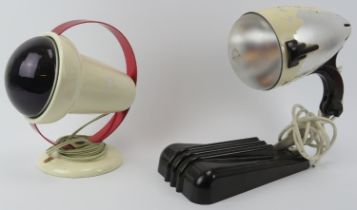 A Philips infraphil heat table lamp, model 7529, designed by Charlotte Perriand for Philips, circa