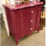 A modern continental design three drawer chest.