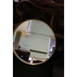 Pair of leather JLP brass mirrors