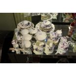 A selection of Hammersley's Violet porcelain tablewares