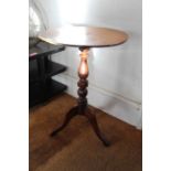 A 19th century fruit wood topped tripod table