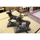 A pair of metal Stags