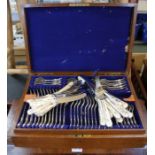 Silver plated canteen of cutlery for 12 settings