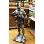 A cast figure of a Northern Ireland serving soldier.