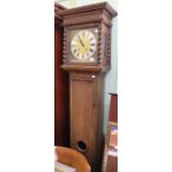 A late 20th century oak longcase clock of the 1700's design.