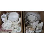 Royal Albert Festival part coffee set, Royal Doulton Burgundy pot dinner service