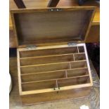 An oak stationery box