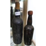 A bottle and half bottle of unknown vintage port.
