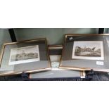 Five framed prints of Stratford upon Avon including the Garrick Festival Pavilion and The Birthplace