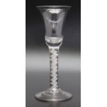 An 18th century opaque twist glass circa 1770