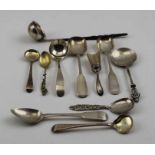 James Pirie, Aberdeen silver spoon with fiddle pattern handle and shovel bowl, (Pirie was active 182
