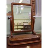 A 19th century mahogany dressing table top mirror.