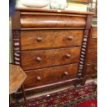 A possibly Scottish 19th century mahogany four drawer chest of drawers.