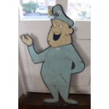 A double sided cut out painted advertising figure 120 cm high.
