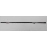 A South African Zulu wrought iron spearhead, 83cm