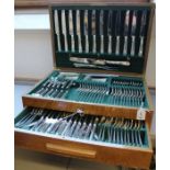 J.B Chatterley and Sons Ltd. canteen of solid silver cutlery.