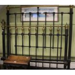 A Victorian design metal double bed frame.