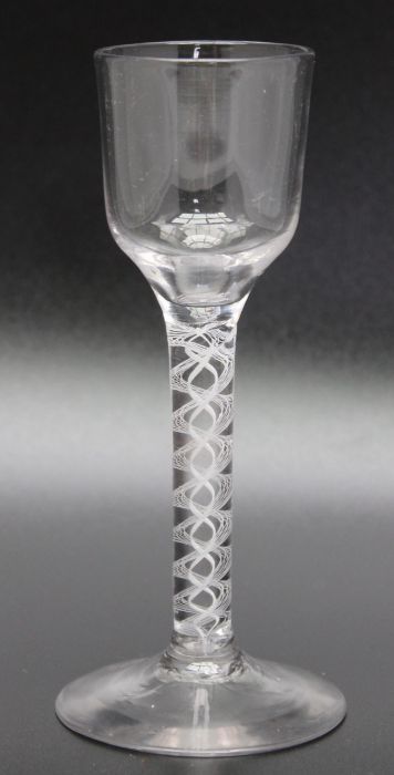 An 18th century opaque twist glass circa 1765