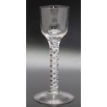 An 18th century opaque twist glass circa 1765