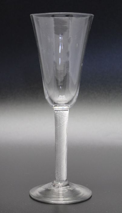 An 18th century air twist ale glass, circa 1760