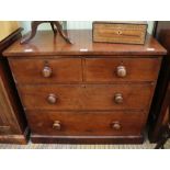 A 19th century mahogany four drawer chest. 77 x 89 cm.