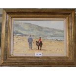 N Barker, 'Donkey Ride', oil painting, signed & framed