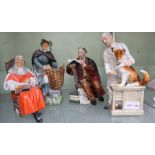 Four Daulton figurines 'The Professor', 'Thanks Doc', 'The Judge' & 'Old Meg'