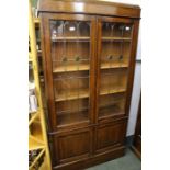 Glass fronted oak cabinet