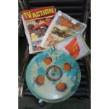 Mixed ephemera including 1966 World Cup tray