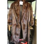 A mink long coat