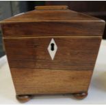 Two rosewood tea caddies circa 1810