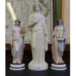 Three Parian ware figurines