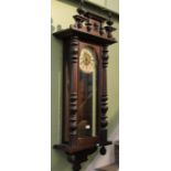 A Vienna mahogany cased wall clock