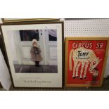 Two framed and glazed advertising posters.
