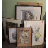A selection of decorative pictures and prints to include a limited edition signed Sturgeon.