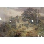 Harry Baker (fl: 1849-1875) "Glyndyfrdwy Mill on the Dee", monogrammed, gilt framed, mounted, and gl