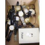 A box of selected wrist watches
