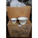 Two boxes of Royal Worcester tea wares.