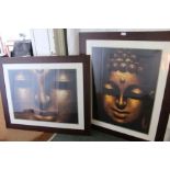 An oversized pair of Buddha prints