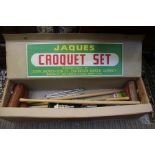 A boxed Jaques Croquet set